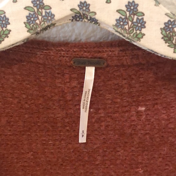 Rust Free People Wrap Sweater - Picture 5 of 6